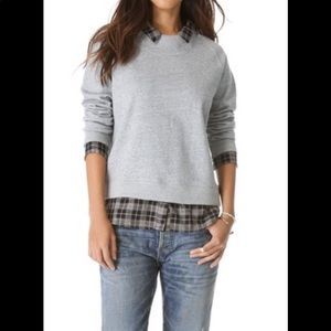 NSF sweatshirt with plaid detail